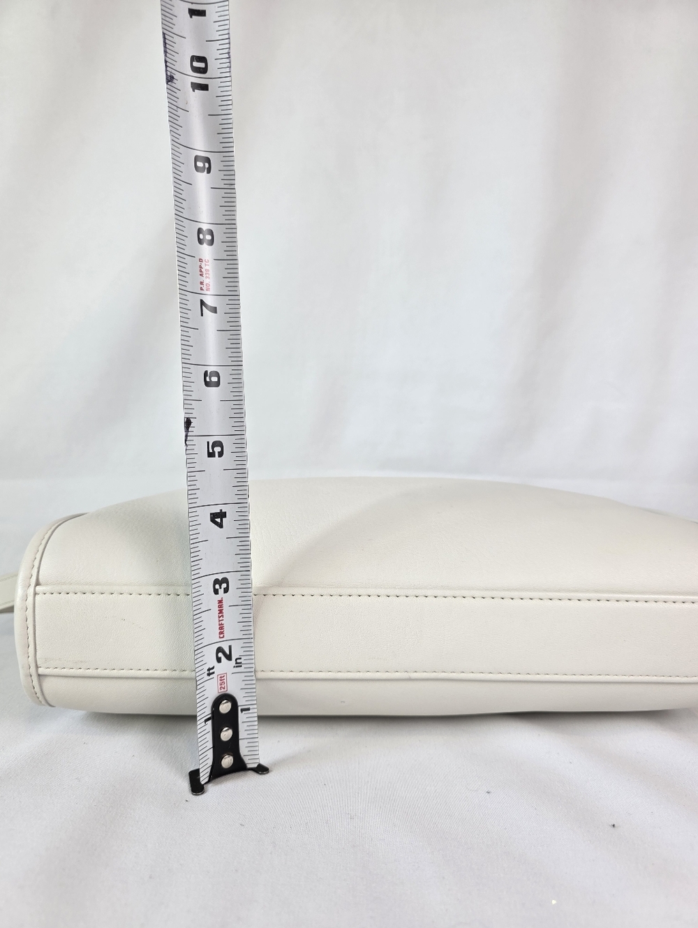 Vintage Coach Taylor 9944 White Leather Crossbody Bag Purse Bridal Wedding - Picture 11 of 15